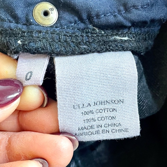 Ulla Johnson Albie Lilac Belted High Waisted Wide Leg Jeans Women’s 0 Acid Wash - Picture 15 of 16